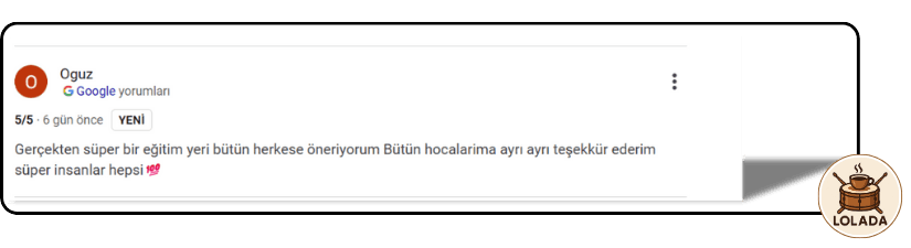 Lolada Öğrenci Yorumları | Loldada DrumHouse Kartal İstanbul Müzik Kursu Dersleri