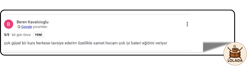Lolada Öğrenci Yorumları | Loldada DrumHouse Kartal İstanbul Müzik Kursu Dersleri